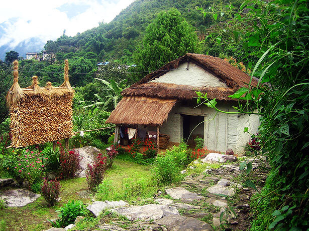 Casa típica de la zona cerca de Surke