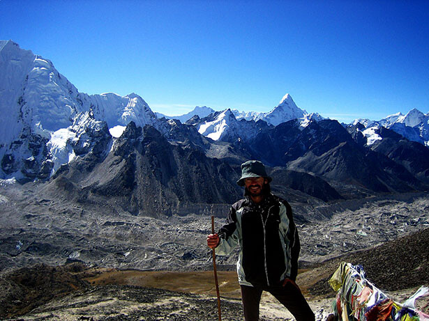 Con las vistas del Kala Patthar a mis espaldas