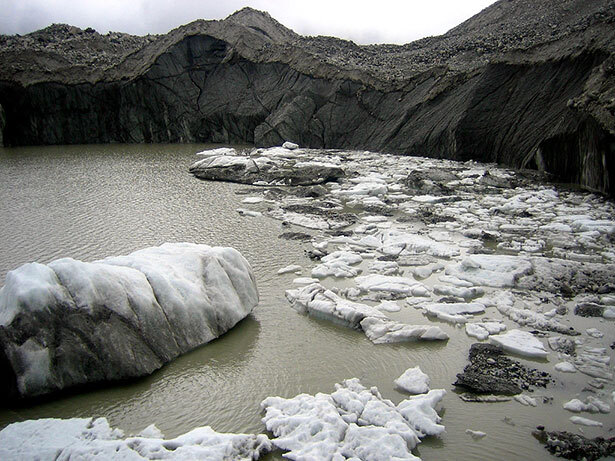 Glaciar a cubrir para poder llegar al pueblo de Gokyo