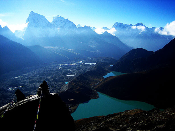 Vistas al sur desde el pico de Gokyo