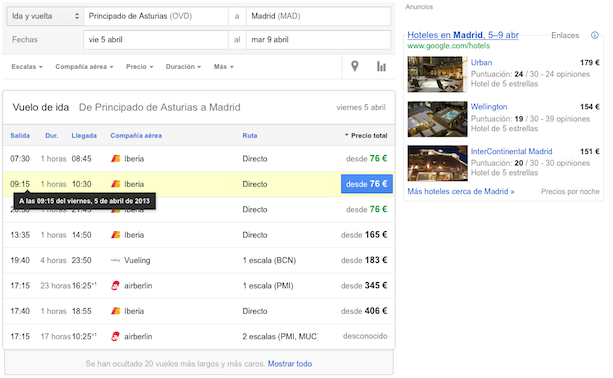 Incorrecto dosis Albardilla Los inconvenientes de la búsqueda de vuelos de Google (ya disponible en  España) - Viajablog