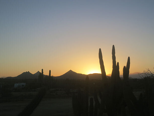 Atardecer en la costa este de Baja California Sur