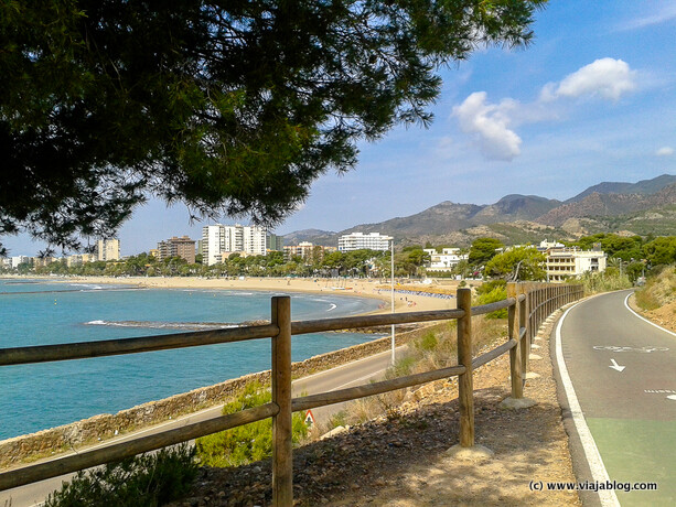 Panorámica de Benicassim desde la Vía Verde del Mar