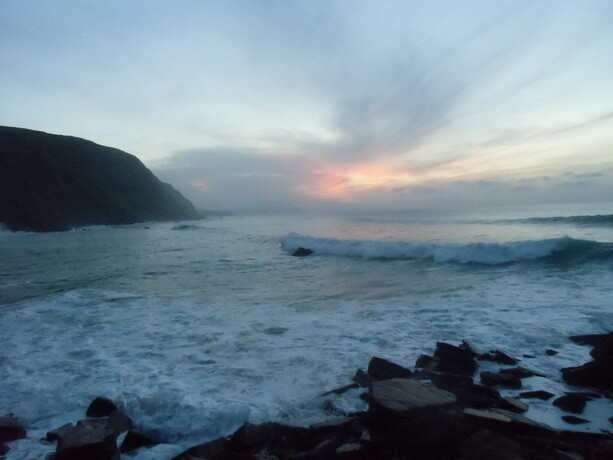 Atardecer en la playa de Barrika