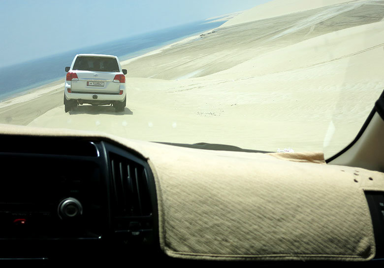 Una de las pocas imágenes que no han salido movidas desde el interior del 4x4