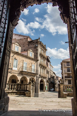 Plaza del Trigo desde Catedral de Orense, Galicia