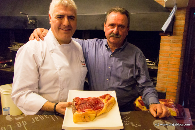 Ander Esarte (Bar Restaurante Txuleta, San Sebastián) y Jose Manuel Suarez (Ganaderia Bueyes Cabrero), el Llagar de Colloto, Asturias