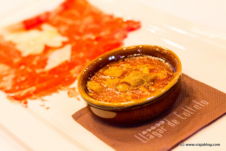 Carpaccio y callos de buey