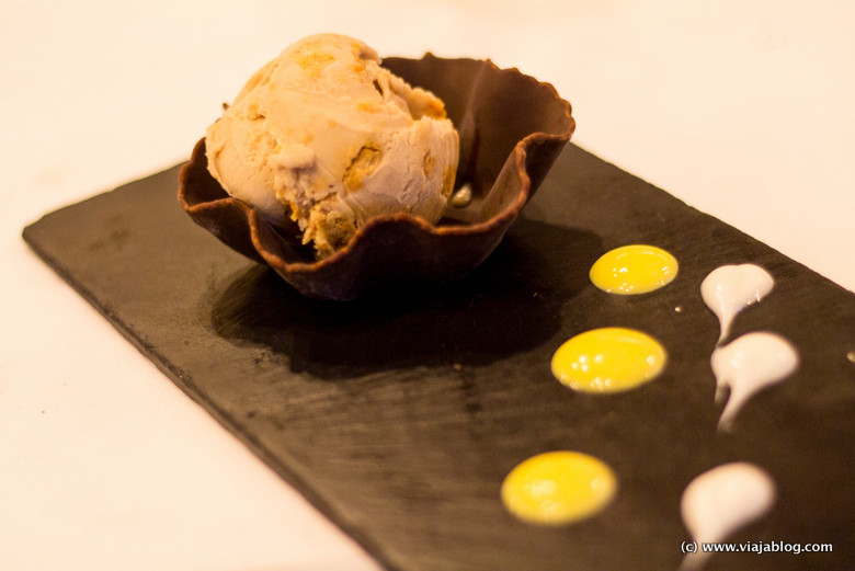 Tulipa de Helado de Turrón Verdú, el Llagar de Colloto, Asturias