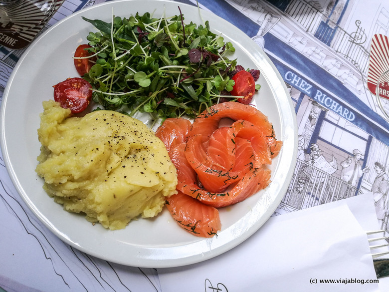 Salmón Ahumado Chez Richard Restaurante Bruselas