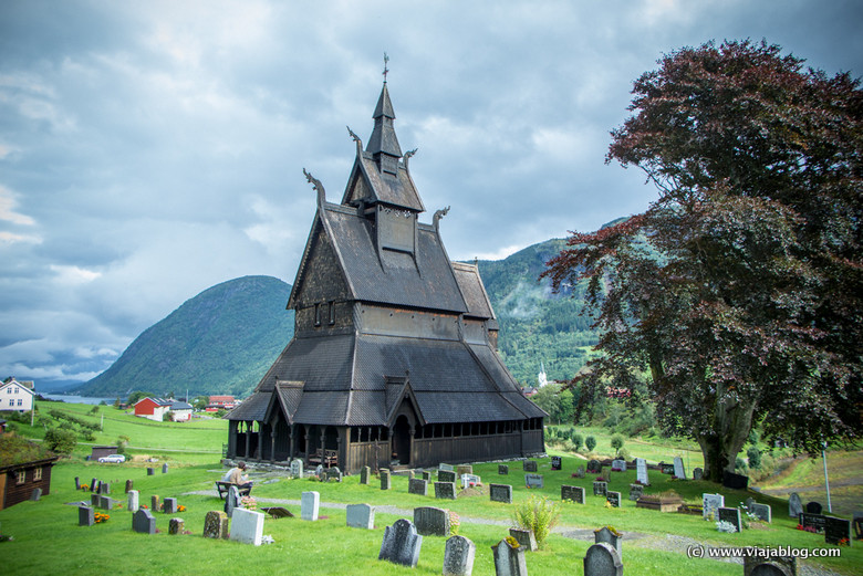 Iglesia Hopperstad Vik Fiordos Noruegos