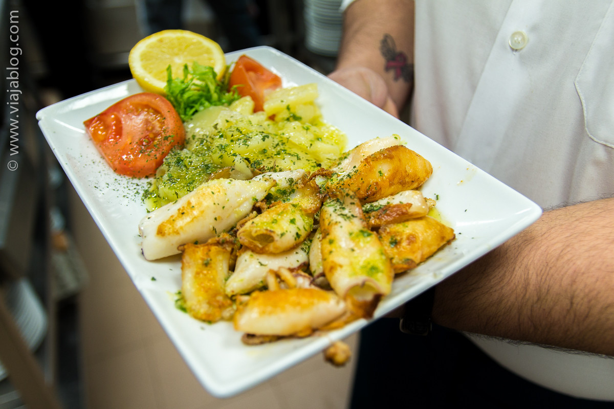 Chipirones del Restaurante Asturiano Sidrería El Ñeru en Madrid