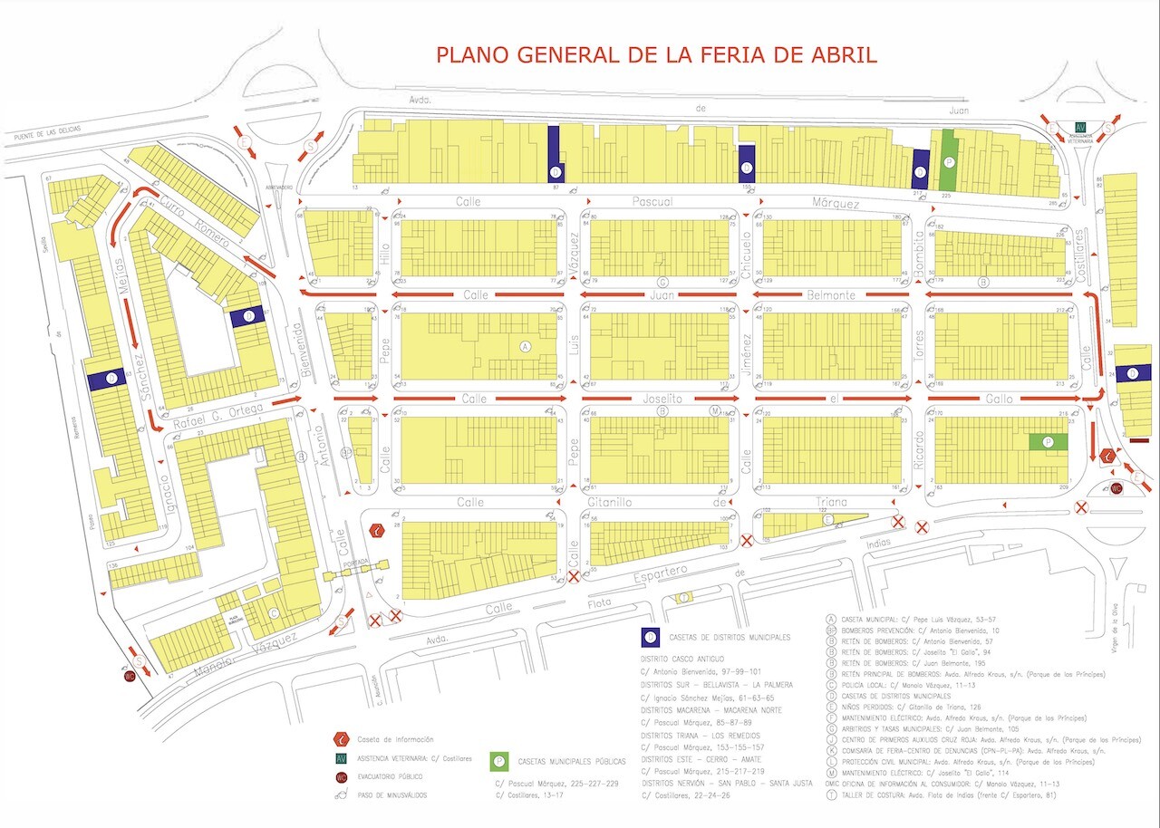 Plano General de la Feria de Abril de Sevilla