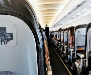 Asientos con USB en nuestro vuelo de Madrid a Zagreb [(c)Foto: @avistu]