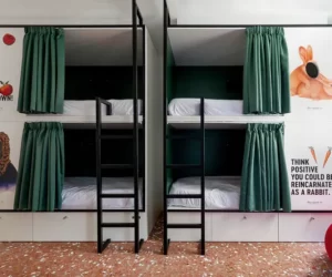 Literas en habitación compartida, 2060 The Newton Hostel, Madrid [Foto: Hostelworld]